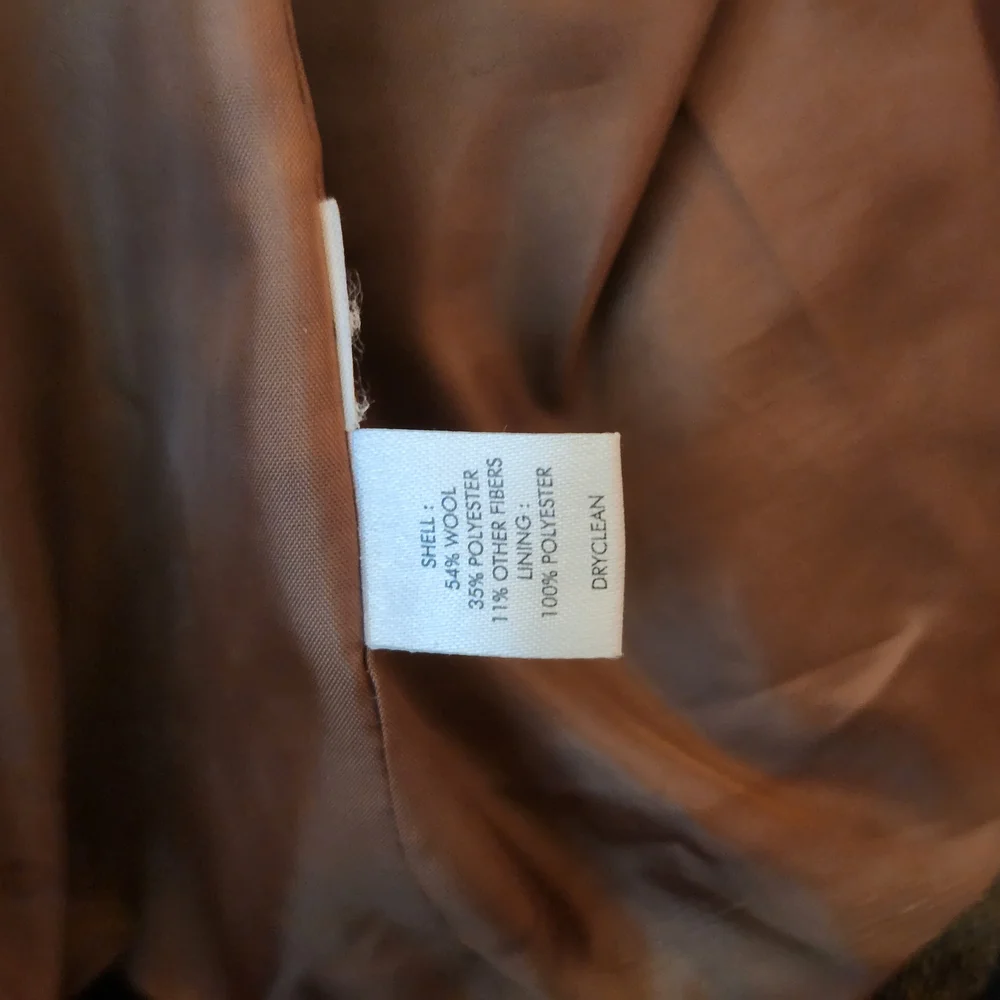 Ann Taylor Loft Chic Black and Orange Plaid Coat - Picture 5 of 5